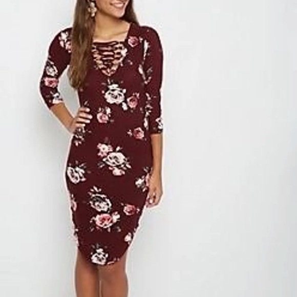 Floral Bodycon Dress - Picture 8 of 8